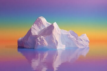 Vibrant Iceberg in Calm Water