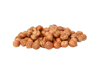 PNG, Whole peeled hazelnuts, isolated on white background