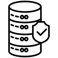 Server storage outline icon. Simple vector icon design in outline style. Editable vector format