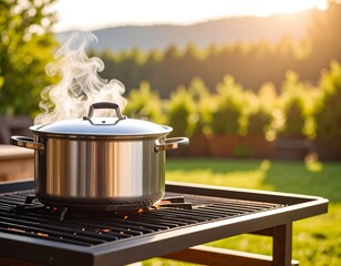 Outdoor cooking pot