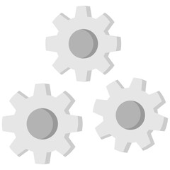 Settings flat color icon. Simple vector icon design in flat color style. Editable vector format