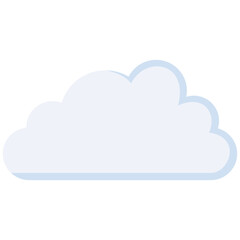 Obraz premium Cloud flat color icon. Simple vector icon design in flat color style. Editable vector format
