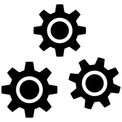Settings gylph icon. Simple vector icon design in gylph style. Editable vector format