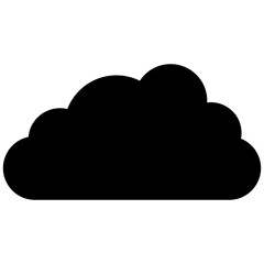 Cloud gylph icon. Simple vector icon design in gylph style. Editable vector format
