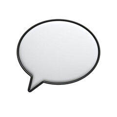 Blank white speech bubble with black outline