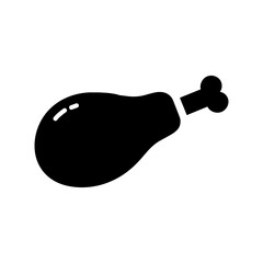 chicken leg vector icon