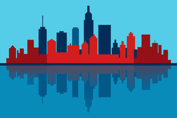 Fototapeta premium new york city skyline silhouette