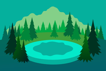 Fototapeta premium mountain landscape with trees