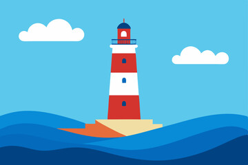 lighthouse in the background
