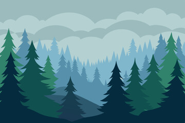 Fototapeta premium winter landscape with trees