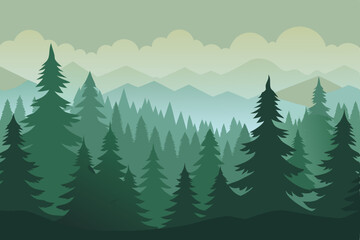 Fototapeta premium forest in the mountains