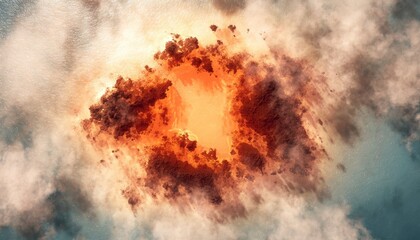 Dramatic Explosion Over Water