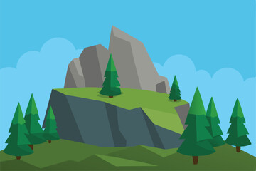 landscape with trees