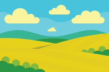 Obraz premium summer landscape with hills