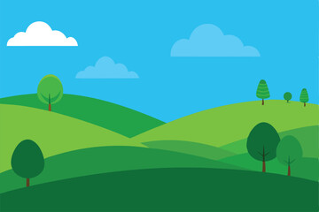 Obraz premium summer landscape with trees