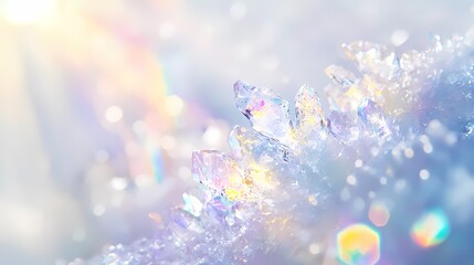 digital technology white crystal ice sculpture line poster background