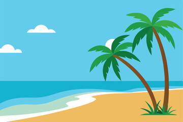 Obraz premium palm trees on the beach