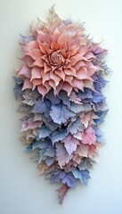Pastel floral wall art