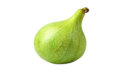 Fresh green calabash gourd vegetable isolated on transparent background