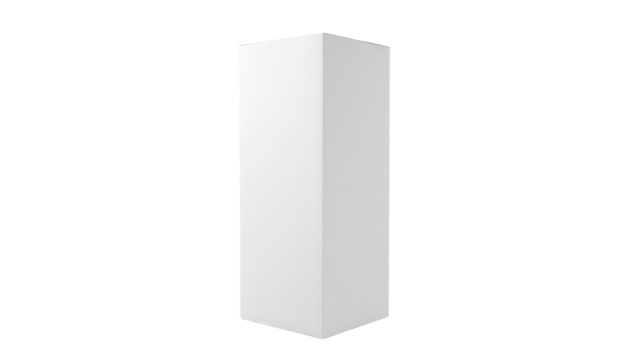 White Pedestal or Column Isolated on Transparent Background - Powered by Adobe