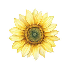 Fototapeta premium Vibrant Sunflower with Transparent Background for Artistic Use
