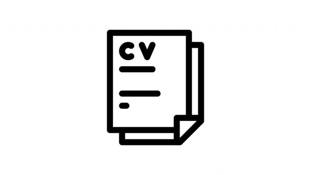 cv minimalist stroke animation