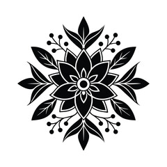 Flat and Minimal Graceful Floral logo vector illustration