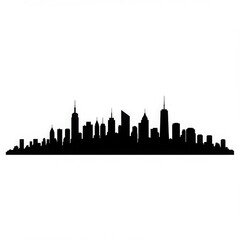 Naklejka premium City skyline silhouette isolated on white background