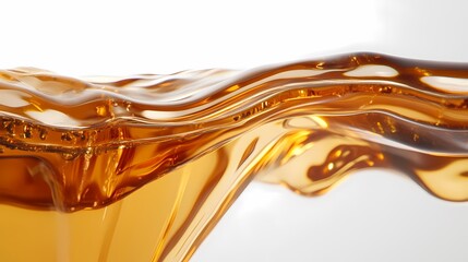 digital technology white flowing liquid poster background