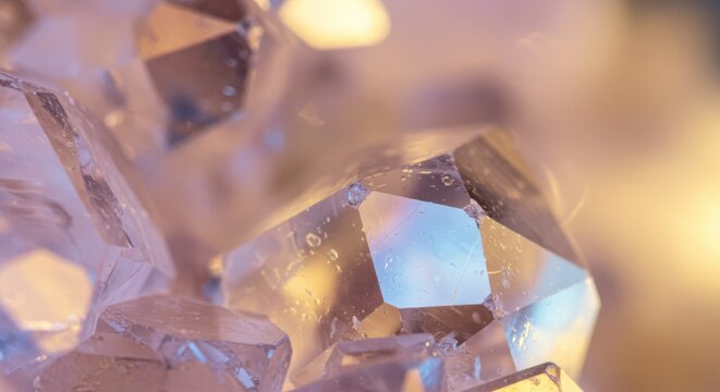 美しく輝く水晶の結晶の抽象的な背景