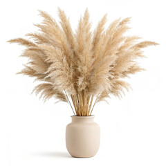 Dried pampas grass centerpiece in ceramic vase