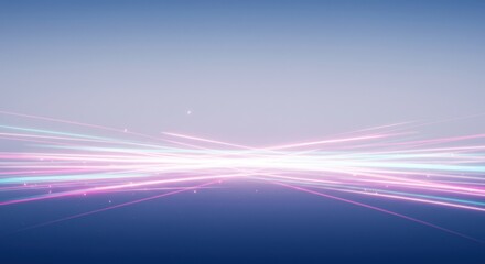 スピード感のある光の線が輝く未来的なアブストラクト背景