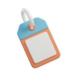 Fototapeta premium Three Dimensional Pastel Tag with Blank Space