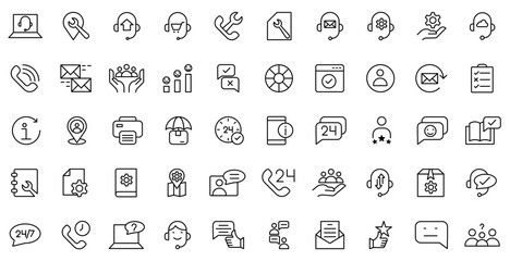 Customer service icon set. vector. editable