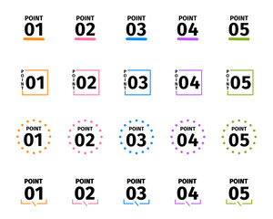 数字のポイントアイコンデザイン