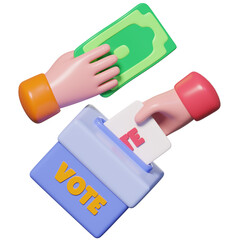Buying Vote 3D Icon