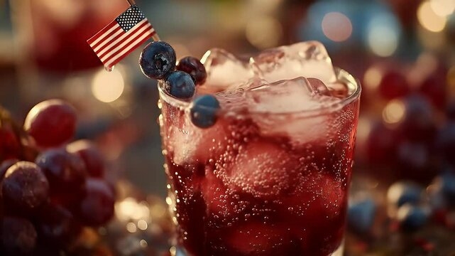 Refreshing splash drink celebration