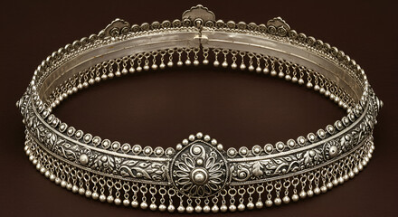 Ornate Silver Waistband Intricate Design and Craftsmanship