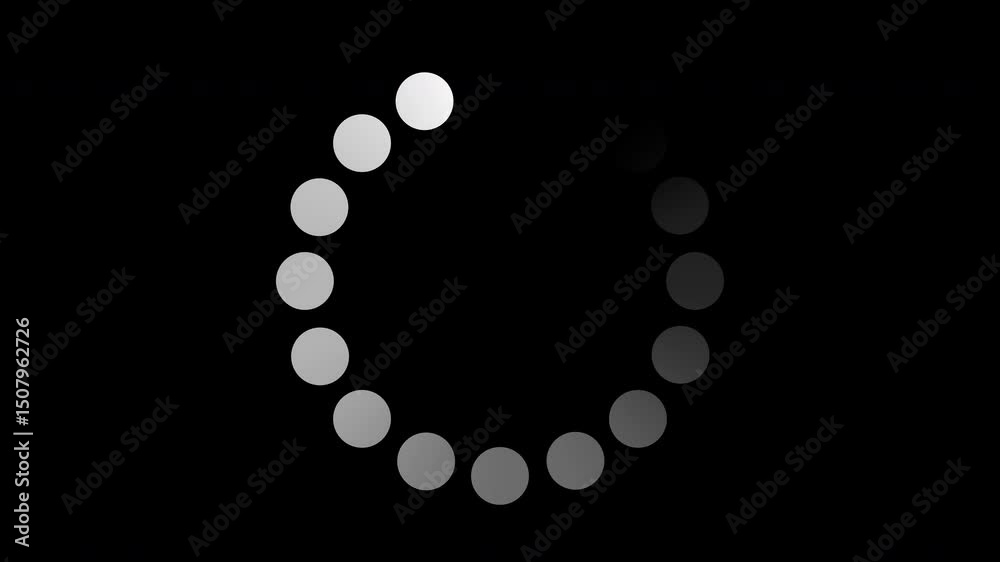 Poster loading circle animation. round loading animation. white gradient dotted round loading. loading anim
