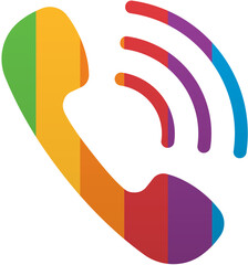 Pride Month Phone Icon Rainbow LGBTQ Icon