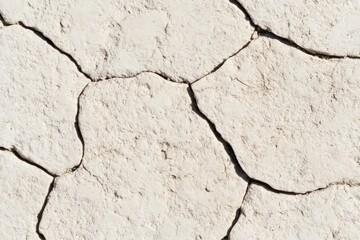 Fototapeta premium Cracked white earth