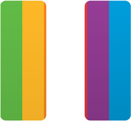 Pride Month Pause Icon Rainbow LGBTQ Icon