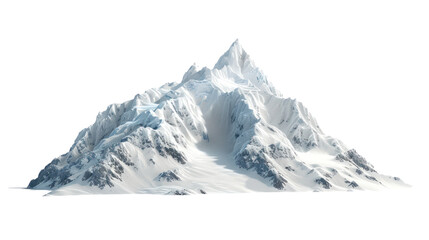 Snow Mountain isolate on transparency background
