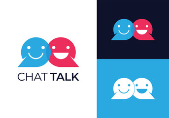 This is a simple chat talk logo. This logo is suitable for consulting, online courses, language courses, podcast and the like.