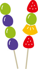 탕후루 간식 일러스트