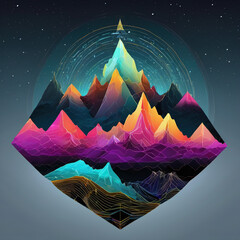 Fractal Aurora Peak Infographic Style on Blackmagic RAW