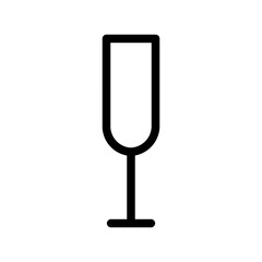 champagne glass line icon