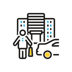 Fototapeta premium Multi color icon for customer