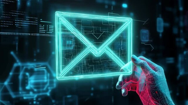 AI holding mailing, send notice, message receive.