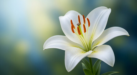 Elegant White Lily Blossom: Purity and Grace